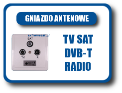 gniazdo antenowe RTV-SAT do instalacji telewizyjnej multiroom