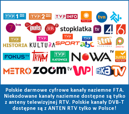 POLSKIE DARMOWE KANAŁY CYFROWEJ TELEWIZJI NAZIEMNEJ DVB-T